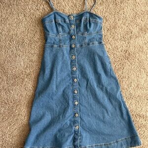 NWT Universal Thread Blue Jean Strappy Midi bustier Sundress